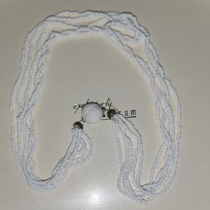 Elegant White Beaded Necklace